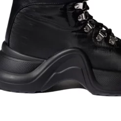 AZALEA WANG SKYLAR EDGY LACE UP BOOTIE IN BLACK -AZALEA WANG Shop azalea wang skylar edgy lace up bootie in black black 5 5