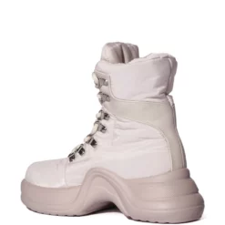 AZALEA WANG SKYLAR EDGY LACE UP BOOTIE IN SAND -AZALEA WANG Shop azalea wang skylar edgy lace up bootie in sand sand 4 4 c1 c1