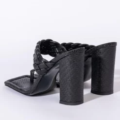 AZALEA WANG SOMETHING ABOUT YOU CHUNKY SANDAL IN BLACK -AZALEA WANG Shop azalea wang something about you chunky sandal in black black 5 5