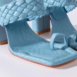 AZALEA WANG SOMETHING ABOUT YOU CHUNKY SANDAL IN BLUE -AZALEA WANG Shop azalea wang something about you chunky sandal in blue blue 6 6