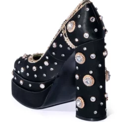 AZALEA WANG SOMETHING NEW SATIN PUMP IN BLACK -AZALEA WANG Shop azalea wang something new satin pump in black black 4 4