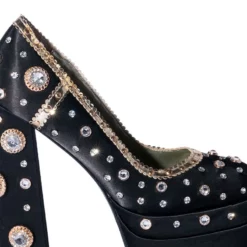 AZALEA WANG SOMETHING NEW SATIN PUMP IN BLACK -AZALEA WANG Shop azalea wang something new satin pump in black black 5 5