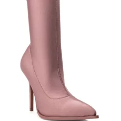 AZALEA WANG STAR STRETCH SERENITY BOOTIE IN TAUPE -AZALEA WANG Shop azalea wang star stretch serenity bootie in taupe taupe 3 3