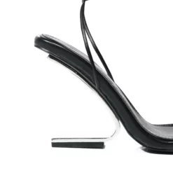 AZALEA WANG STEP YOUR GAME UP FLOATING HEEL STRAPPY SANDAL IN BLACK -AZALEA WANG Shop azalea wang step your game up floating heel strappy sandal in black black 5 5