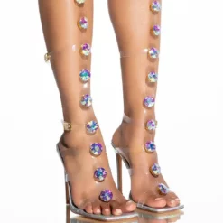 AZALEA WANG SUGAR AND SPICE STILETTO SANDAL IN HOLOGRAM -AZALEA WANG Shop azalea wang sugar and spice stiletto sandal in hologram hologram 1 1 c1 c1 c1