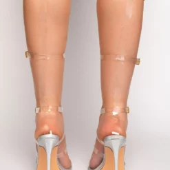 AZALEA WANG SUGAR AND SPICE STILETTO SANDAL IN HOLOGRAM -AZALEA WANG Shop azalea wang sugar and spice stiletto sandal in hologram hologram 4 4 c1