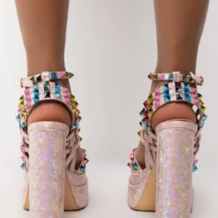 AZALEA WANG SUGAR HIGH CHUNKY SANDAL IN PINK -AZALEA WANG Shop azalea wang sugar high chunky sandal in pink pink 5 5