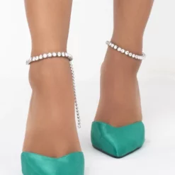 AZALEA WANG SWEET LIKE SUGAR STILETTO PUMP IN GREEN -AZALEA WANG Shop azalea wang sweet like sugar stiletto pump in green green 3 3