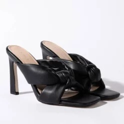AZALEA WANG SWEET LIKE SUNDAY SQUARE TOE SANDAL IN BLACK -AZALEA WANG Shop azalea wang sweet like sunday square toe sandal in black black 4 4