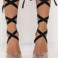 AZALEA WANG SWEET NOTHINGS STILETTO PUMP IN BLACK -AZALEA WANG Shop azalea wang sweet nothings stiletto pump in black black 3 3 c1