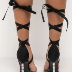 AZALEA WANG SWEET NOTHINGS STILETTO PUMP IN BLACK -AZALEA WANG Shop azalea wang sweet nothings stiletto pump in black black 4 4 c1