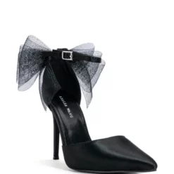 AZALEA WANG SWEETIE TRENDY BOW PUMPS IN BLACK -AZALEA WANG Shop azalea wang sweetie trendy bow pumps in black black 4 4