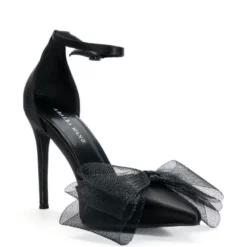 AZALEA WANG SWEETIE TRENDY BOW PUMPS IN BLACK -AZALEA WANG Shop azalea wang sweetie trendy bow pumps in black black 5 5