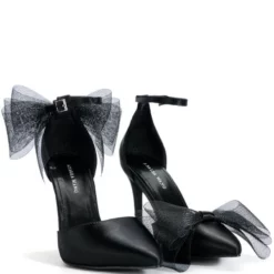 AZALEA WANG SWEETIE TRENDY BOW PUMPS IN BLACK -AZALEA WANG Shop azalea wang sweetie trendy bow pumps in black black 8 8