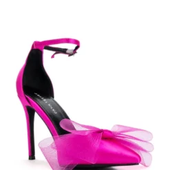 AZALEA WANG SWEETIE TRENDY BOW PUMPS IN FUCHSIA -AZALEA WANG Shop azalea wang sweetie trendy bow pumps in fuchsia fuchsia 5 5