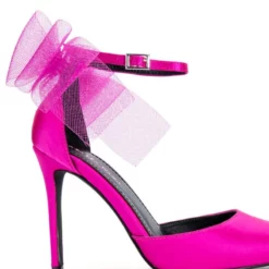 AZALEA WANG SWEETIE TRENDY BOW PUMPS IN FUCHSIA -AZALEA WANG Shop azalea wang sweetie trendy bow pumps in fuchsia fuchsia 8 8