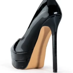 AZALEA WANG SWEETPEA PATENT STILETTO PLATFORM PUMP -AZALEA WANG Shop azalea wang sweetpea patent stiletto platform pump black 4 4