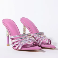 AZALEA WANG TAKE IT BACK STILETTO SANDAL IN PURPLE -AZALEA WANG Shop azalea wang take it back stiletto sandal in purple purple 4 4