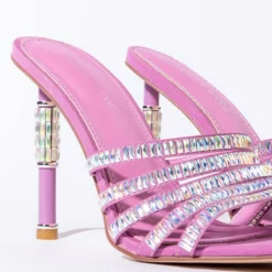 AZALEA WANG TAKE IT BACK STILETTO SANDAL IN PURPLE -AZALEA WANG Shop azalea wang take it back stiletto sandal in purple purple 6 6