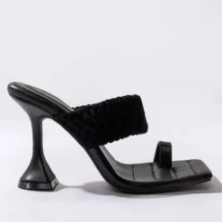 AZALEA WANG TAKE ME ON A VACA STILETTO SANDAL IN BLACK -AZALEA WANG Shop azalea wang take me on a vaca stiletto sandal in black black 3 3