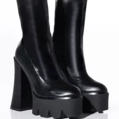 AZALEA WANG TATI CHUNKY BOOT IN BLACK