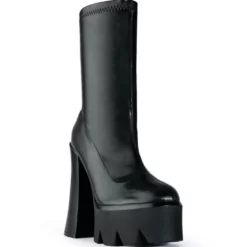 AZALEA WANG TATI CHUNKY BOOT IN BLACK -AZALEA WANG Shop azalea wang tati chunky boot in black black 3 3