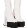 AZALEA WANG TATI CHUNKY BOOT IN WHITE -AZALEA WANG Shop azalea wang tati chunky boot in white white 1 1