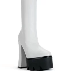 AZALEA WANG TATI CHUNKY BOOT IN WHITE -AZALEA WANG Shop azalea wang tati chunky boot in white white 3 3