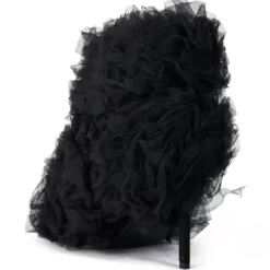 AZALEA WANG TUTU TULLE STILETTO BOOTIE IN BLACK -AZALEA WANG Shop azalea wang tutu tulle stiletto bootie in black black 4 4
