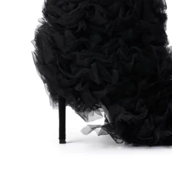 AZALEA WANG TUTU TULLE STILETTO BOOTIE IN BLACK -AZALEA WANG Shop azalea wang tutu tulle stiletto bootie in black black 5 5