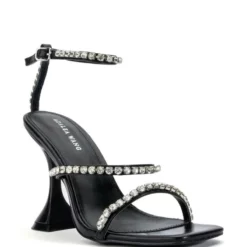 AZALEA WANG UNLIMITED EMBELLISHED SANDAL IN BLACK -AZALEA WANG Shop azalea wang unlimited embellished sandal in black black 3 3
