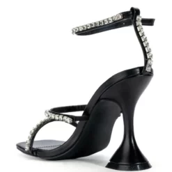 AZALEA WANG UNLIMITED EMBELLISHED SANDAL IN BLACK -AZALEA WANG Shop azalea wang unlimited embellished sandal in black black 4 4