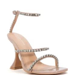 AZALEA WANG UNLIMITED EMBELLISHED SANDAL IN NUDE -AZALEA WANG Shop azalea wang unlimited embellished sandal in nude nude 3 3
