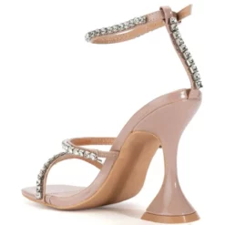AZALEA WANG UNLIMITED EMBELLISHED SANDAL IN NUDE -AZALEA WANG Shop azalea wang unlimited embellished sandal in nude nude 4 4