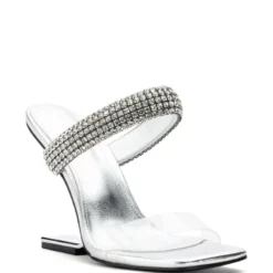 AZALEA WANG VANCE METALLIC WEDGE SANDAL IN SILVER -AZALEA WANG Shop azalea wang vance metallic wedge sandal in silver silver 3 3