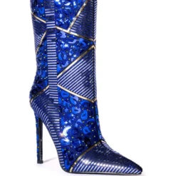 AZALEA WANG VANILLA RICH BLUE BOOTIE -AZALEA WANG Shop azalea wang vanilla rich blue bootie blue 3 3