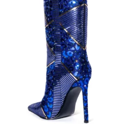 AZALEA WANG VANILLA RICH BLUE BOOTIE -AZALEA WANG Shop azalea wang vanilla rich blue bootie blue 4 4