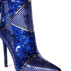 AZALEA WANG VANILLA RICH BLUE BOOTIE -AZALEA WANG Shop azalea wang vanilla rich blue bootie blue 5 5