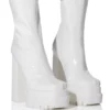 AZALEA WANG VIPER PATENT BOOTIE IN WHITE -AZALEA WANG Shop azalea wang viper patent bootie in white white 1 1