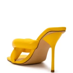 AZALEA WANG WALK ON BY PUFF SANDAL IN YELLOW -AZALEA WANG Shop azalea wang walk on by puff sandal in yellow yellow 4 4 c1