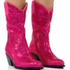AZALEA WANG WELLINGTON EMBELLISHED WESTERN BOOTIE IN FUCHSIA -AZALEA WANG Shop azalea wang wellington embellished western bootie in fuchsia fuchsia 1 1