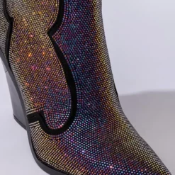 AZALEA WANG WHY SO SERIOUS CHUNKY WESTERN BOOTIE IN MULTI -AZALEA WANG Shop azalea wang why so serious chunky bootie in multi multi 6 6