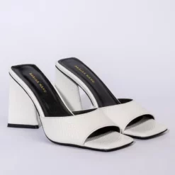 AZALEA WANG WORK FOR IT CHUNKY SANDAL IN WHITE -AZALEA WANG Shop azalea wang work for it chunky sandal in white white 4 4