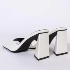 AZALEA WANG WORK FOR IT CHUNKY SANDAL IN WHITE -AZALEA WANG Shop azalea wang work for it chunky sandal in white white 5 5