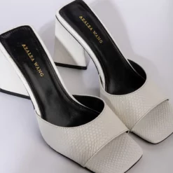 AZALEA WANG WORK FOR IT CHUNKY SANDAL IN WHITE -AZALEA WANG Shop azalea wang work for it chunky sandal in white white 6 6