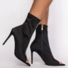 AZALEA WANG WORK FOR IT STILETTO BOOTIE IN BLACK -AZALEA WANG Shop azalea wang work for it stiletto bootie in black black 2 2
