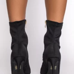 AZALEA WANG WORK FOR IT STILETTO BOOTIE IN BLACK -AZALEA WANG Shop azalea wang work for it stiletto bootie in black black 4 4