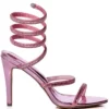 AZALEA WANG WRENLEY RHINESTONE STILETTO SANDAL IN PINK -AZALEA WANG Shop azalea wang wrenley stiletto sandal in pink pink 2 2