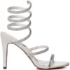 AZALEA WANG WRENLEY RHINESTONE STILETTO SANDAL IN WHITE
