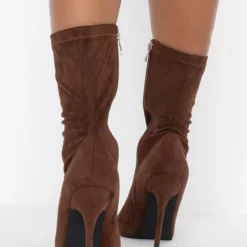 AZALEA WANG YOURE IN THE MOOD FOR A DANCE BOOTIE IN BROWN -AZALEA WANG Shop azalea wang youre in the mood for a dance bootie in brown brown 4 4